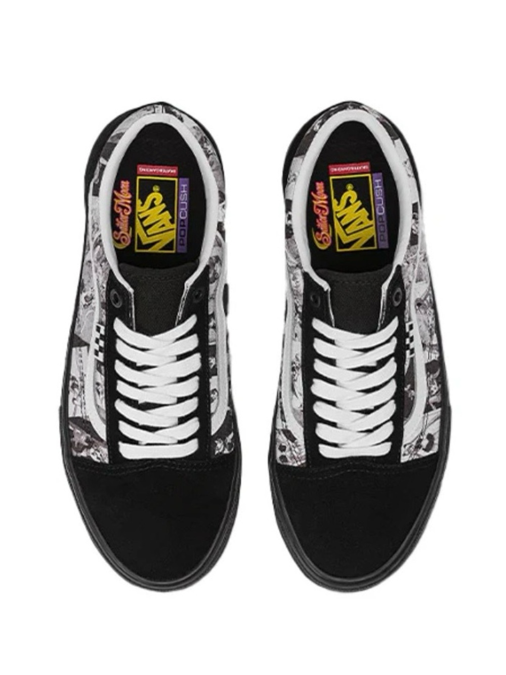 Vans x Sailor Moon Black Low-Top Sneakers Mens size 10.5 - Picture 3 of 12